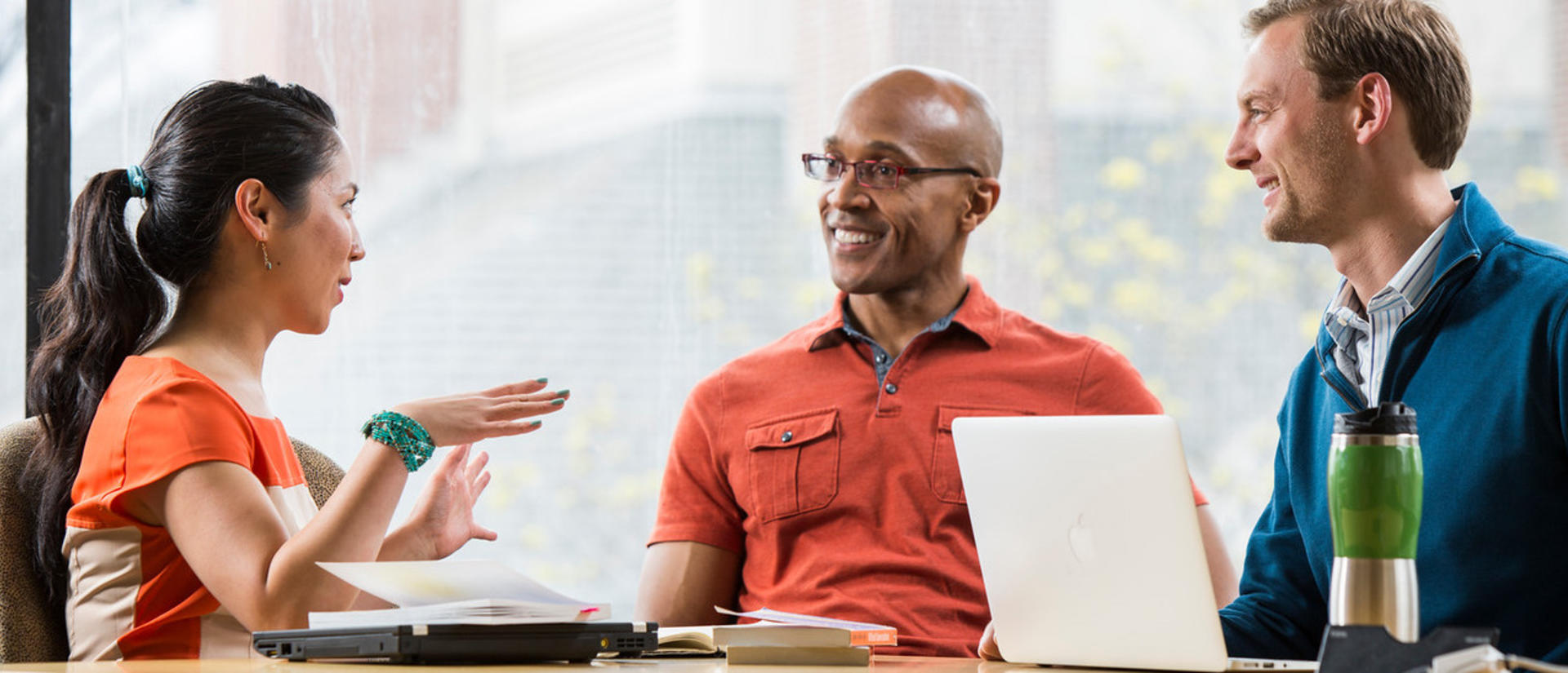 A TF/TA provides support in a graduate education classroom. 